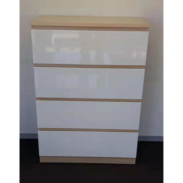 Tallboy Drawers -Natural / Gloss white 