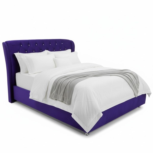 Royal Purple Velvet 5-Piece King Bedroom Suite Royal Purple Velvet 5-Piece King Bedroom Suite