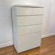 6 Drawers chest of drawers -Gloss white 