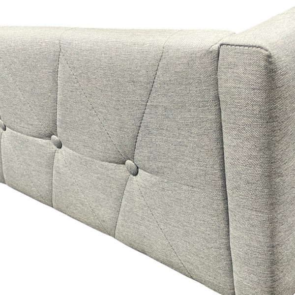 Dawn King Size Storage Bed Frame – Light Grey Fabric Gas Lift Bed NZ