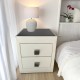 2 Drawers white  bedside tables