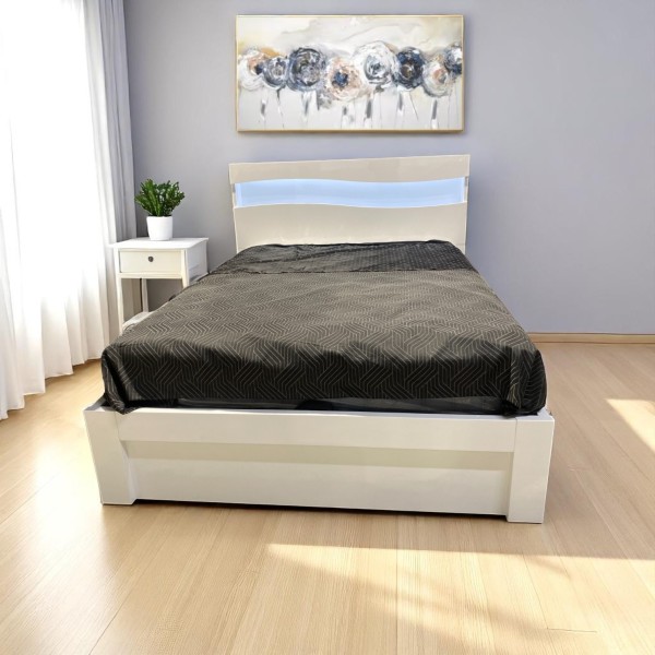 Wave double size  storage bed with mattress 