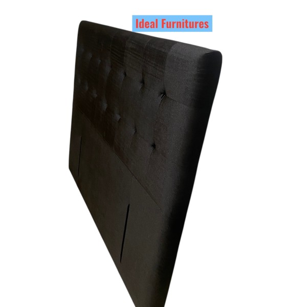 Premium Black Velvet Floor Standing Headboard NZ | Button Tufted | Single to Super King
