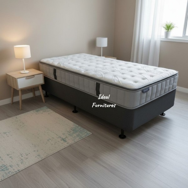 NZ Made Bed Base & Pillow Top Mattress Set – Single, King Single, Double, Queen | Premium Comfort Bed Set NZ