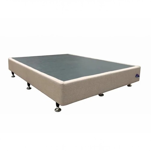  NZ Made Queen Bed Base – Light Beige Fabric