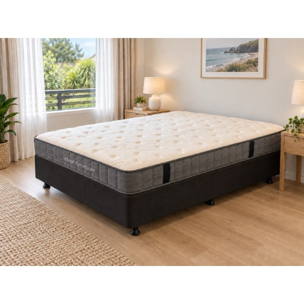 NZ Made Bed Base with Econ Mattress – Single to Queen NZ Made Bed Base with Econ Mattress – Single to Queen