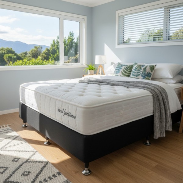 NZ Made Queen Bed Base – Black Velvet NZ Made Queen Bed Base – Black Velvet