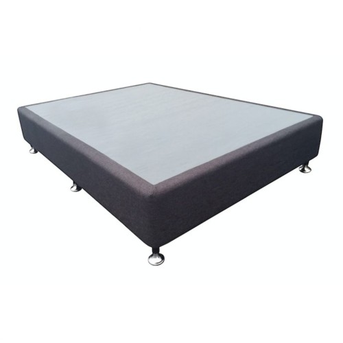 NZ Made Queen Bed Base – Charcoal Fabric