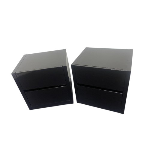 pair of 2 drawers bedside cabinet -Black 