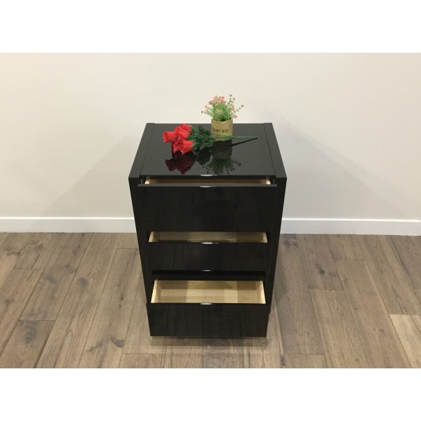 Black gloss bedside table 
