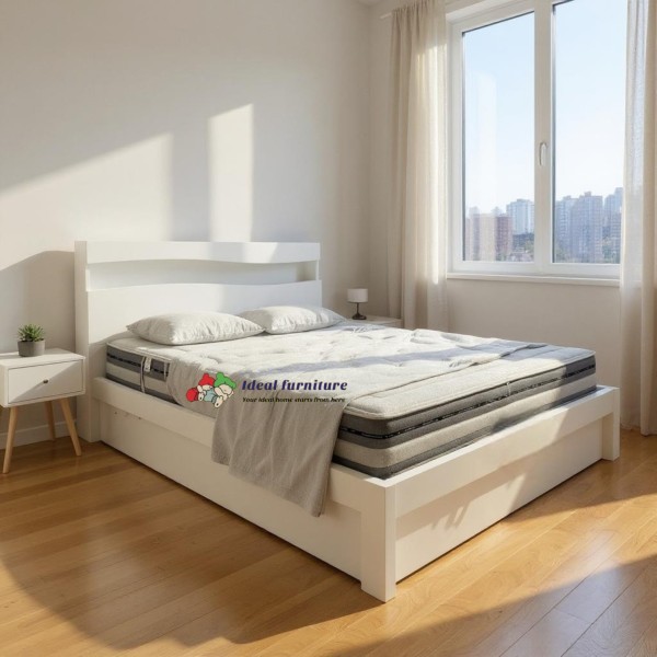 Wave double size  storage bed with mattress 