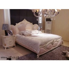 European  luxury genuine leather bed frame