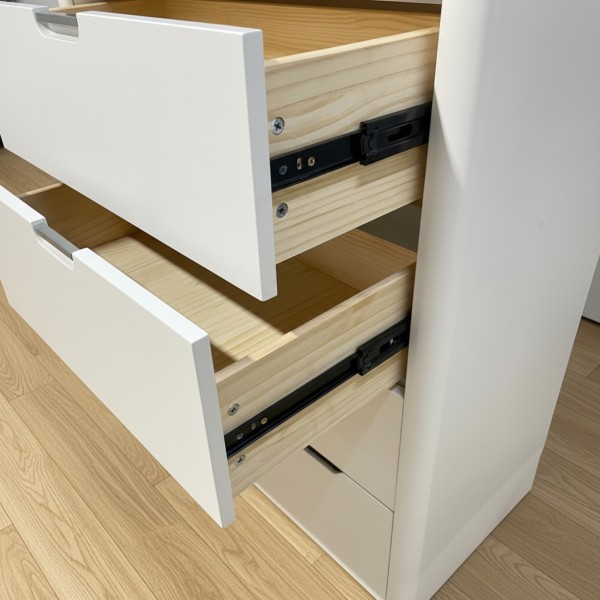 Modern Five-Drawer Tallboy | Warm Gray & Charcoal | Two-Tone