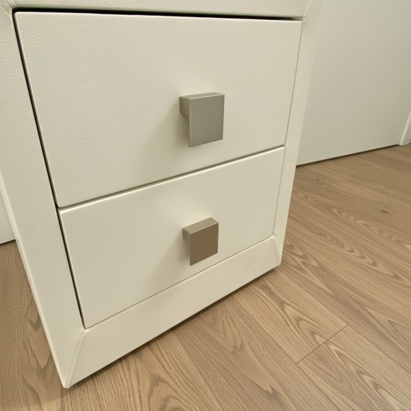 Luxury White PU Leather Bedside Table NZ – 2 Drawer Nightstand (Single or Pair) Luxury White PU Leather Bedside Table NZ – 2 Drawer Nightstand (Single or Pair)