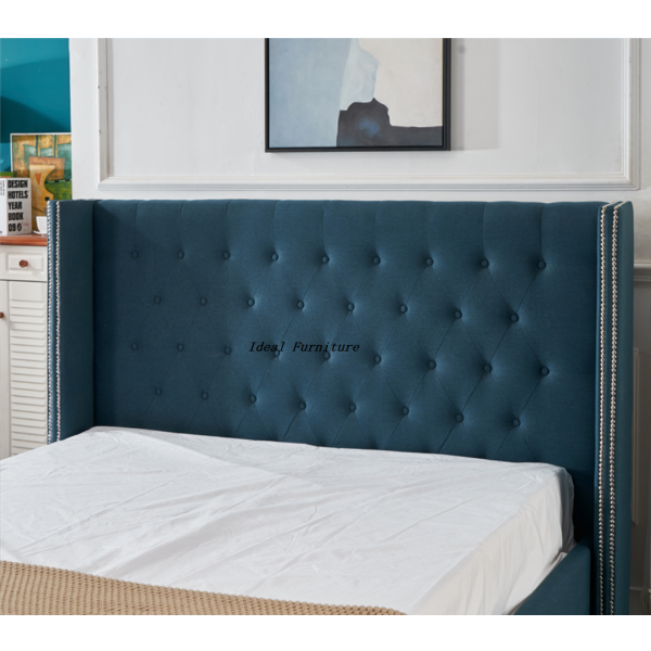 Elyse storage bed frame |Wingback Tufted Headboard| Queen,King