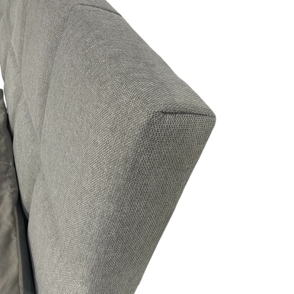 Mellow Queen Fabric Bed Frame - Light Grey Padded Headboard Mellow Queen Fabric Bed Frame - Light Grey Padded Headboard