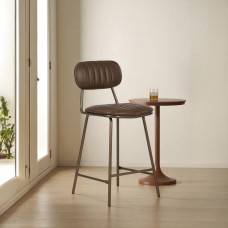 Clay Brown PU Leather Counter Stool 65cm | NZ