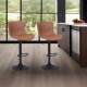 Cushy Bar Stool -Set of 2 - Brown 