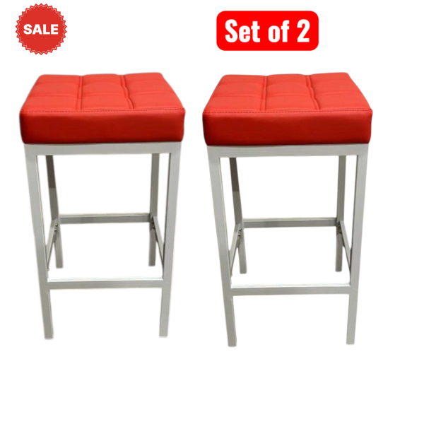 Red Bar stool set of 2 