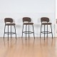 Bar Stools set of 3 -Light Coffee 