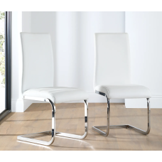 White leather dining chair White leather dining chair