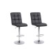 Magic Cube black leather Bar Stools - set of 2