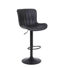 Cushy bar stool - Black Leather