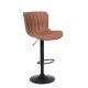 Cushy bar stool - Brown Leather