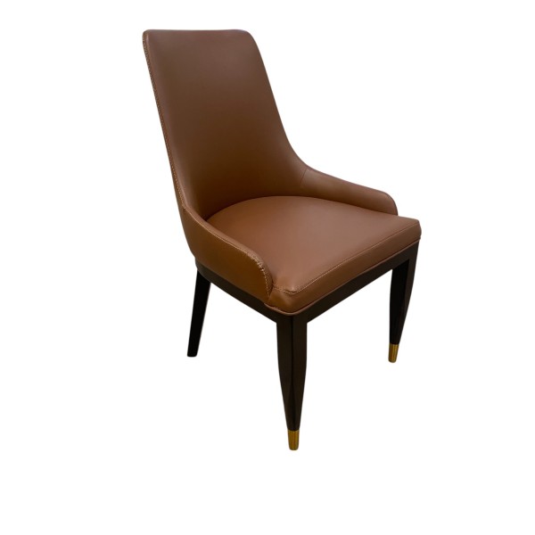 Artisan Dining Chair-Brown Leather 