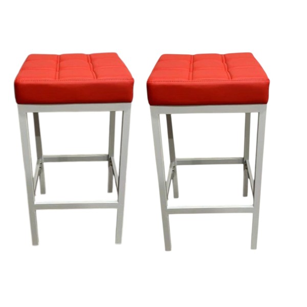 Red and White Bar Stool.