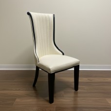 Tower White Leather Dining Chair 