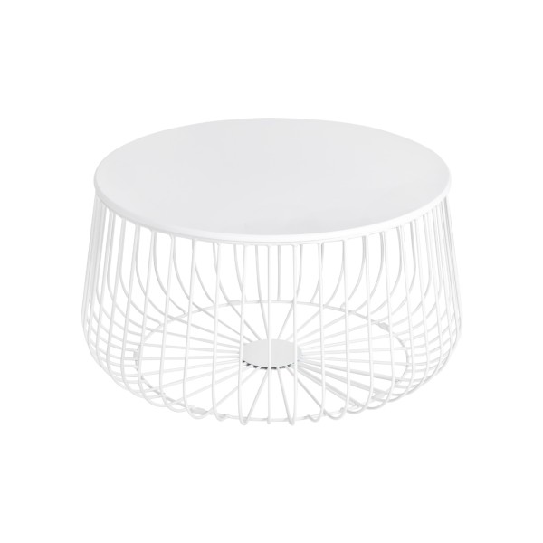 White metal coffee table 