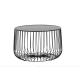 Black round coffee table 