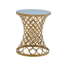 Unique glass top side table 
