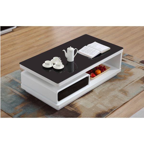 Black and white gloss coffee table 