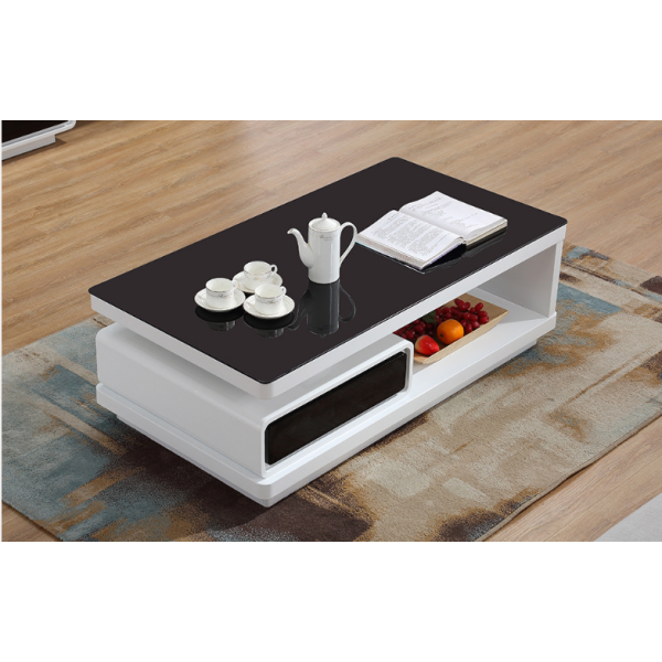 Black and white gloss coffee table 