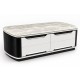 Knoll Marble Top Coffee Table with 4 Drawers – Black & White