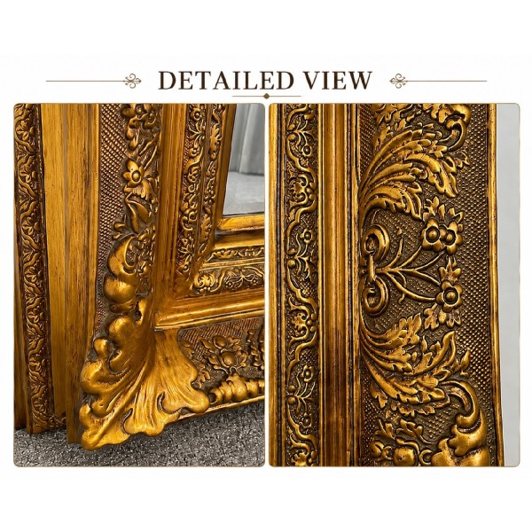 Versailles Large Gold Frame Mirror 160 × 130cm – Antique Gold Ornate Wall Mirror