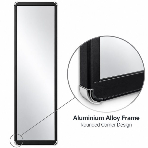 120cm Full-Length Mirror – Black Aluminium Alloy Frame