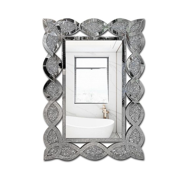 Silver crystal wall mirror Silver crystal wall mirror