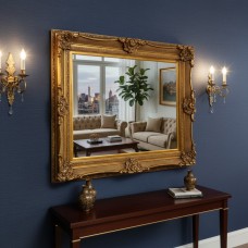 Carved Louis Gold Wall Mirror 160 x 130 cm 