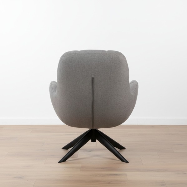 Mellow Relax 360° Swivel Armchair – Light Grey Linen