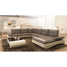 01 U shape Leather Lounge suite 