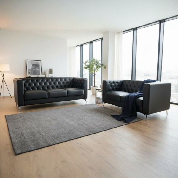 2+3 Chesterfield leather sofa 