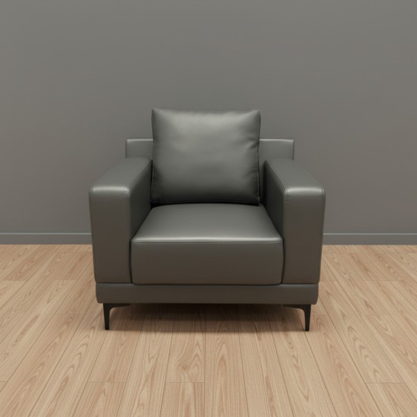 Eava black leather sofa set 1+2+3