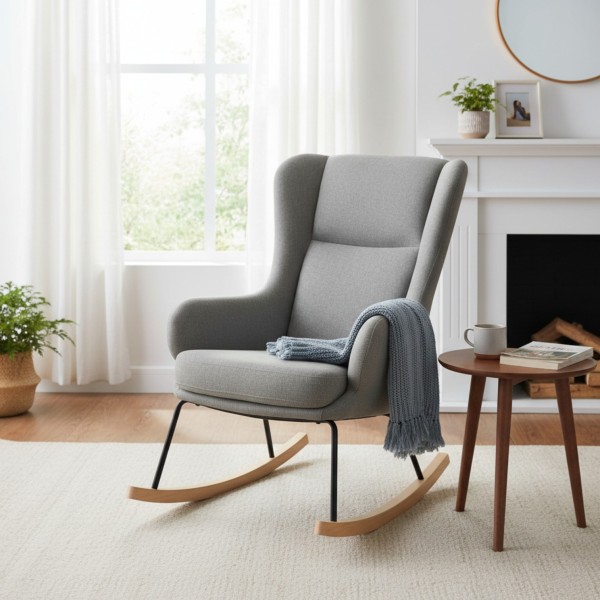 Comfort fabric rocking chair