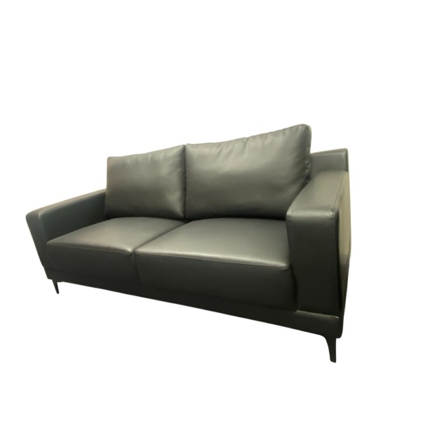 Eava black leather sofa set 1+2+3