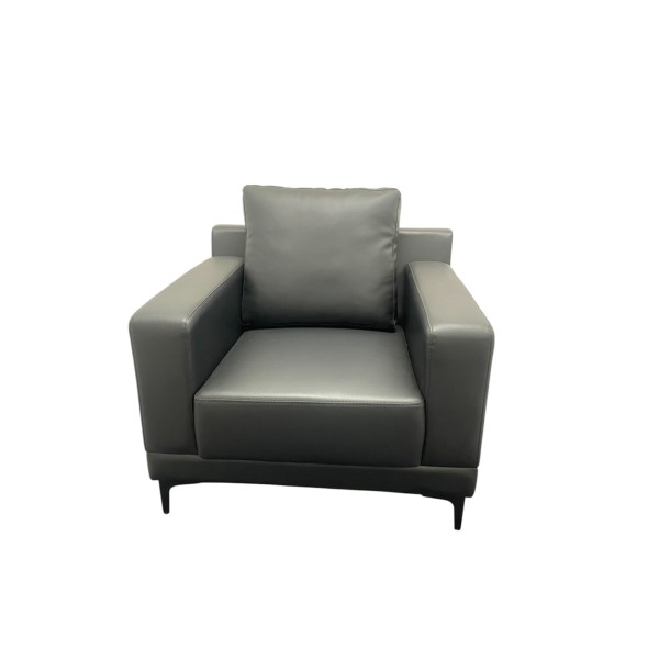 Eava black leather sofa set 1+2+3