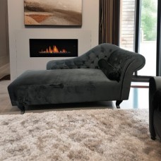 Classic Chaise Lounge-Velvet & Linen Luxury Daybed 