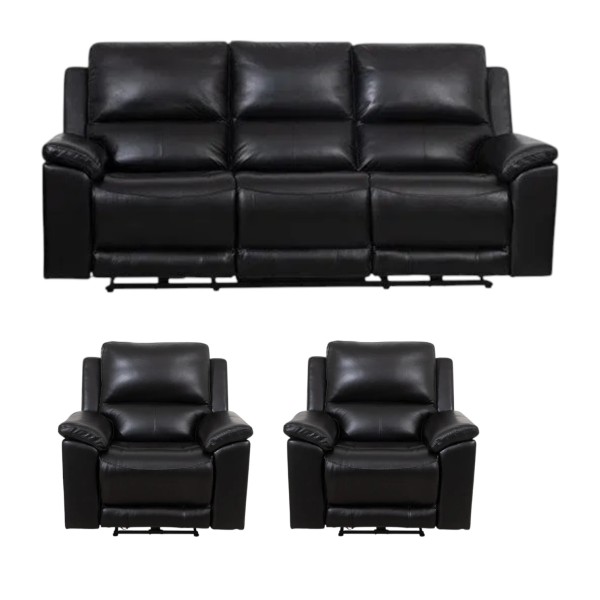Alamo Genuine Leather Recliner Suite 3+1+1